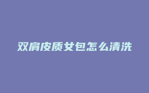 双肩皮质女包怎么清洗