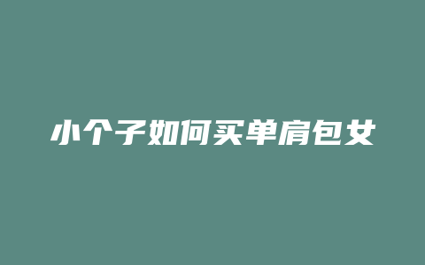 小个子如何买单肩包女