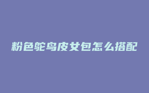 粉色鸵鸟皮女包怎么搭配