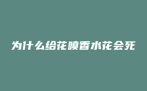 为什么给花喷香水花会死