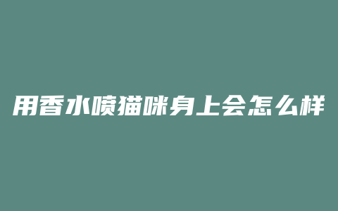 用香水喷猫咪身上会怎么样