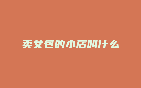 卖女包的小店叫什么