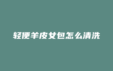 轻便羊皮女包怎么清洗