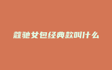 蔻驰女包经典款叫什么