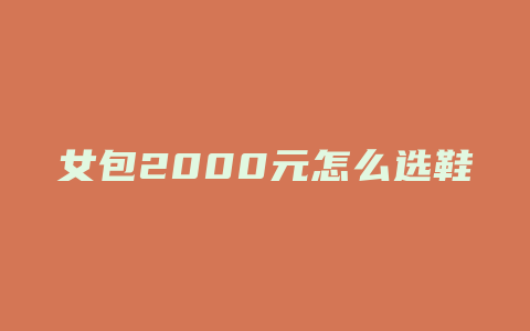 女包2000元怎么选鞋