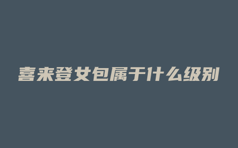 喜来登女包属于什么级别