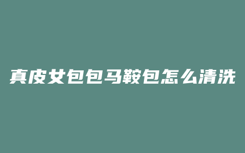 真皮女包包马鞍包怎么清洗
