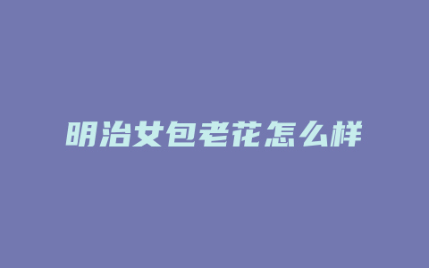 明治女包老花怎么样