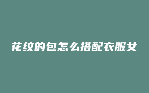 花纹的包怎么搭配衣服女