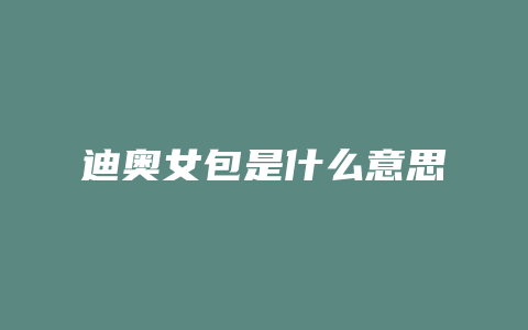 迪奥女包是什么意思