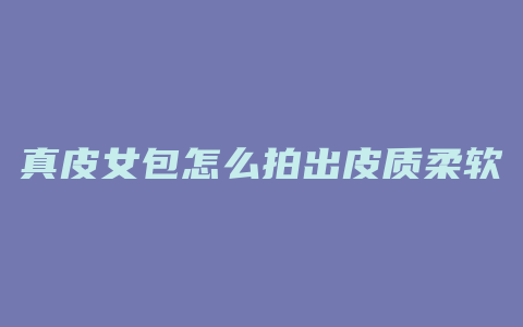 真皮女包怎么拍出皮质柔软