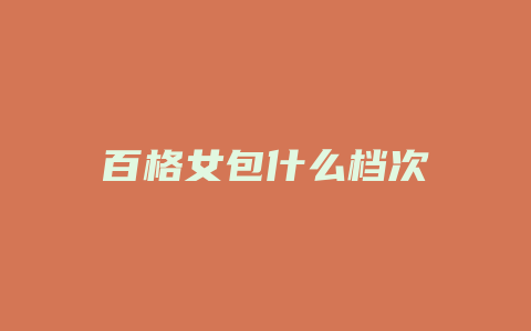 百格女包什么档次