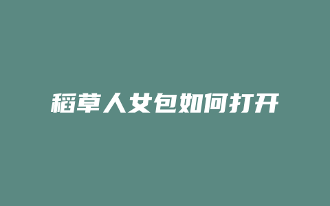 稻草人女包如何打开
