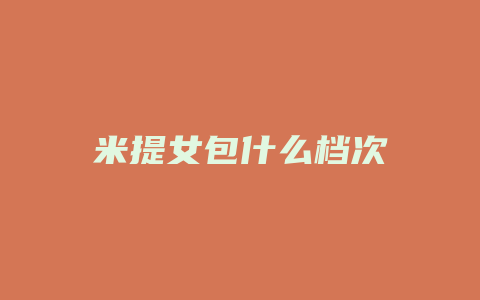 米提女包什么档次