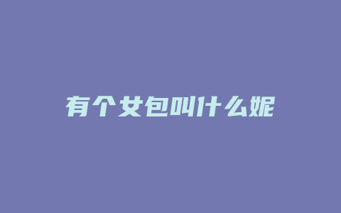 有个女包叫什么妮