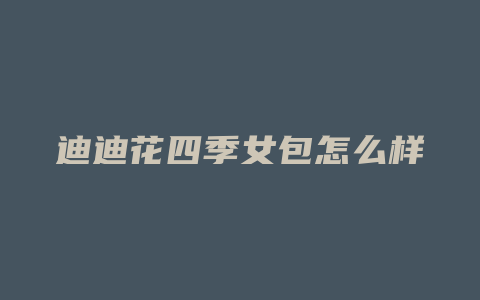 迪迪花四季女包怎么样