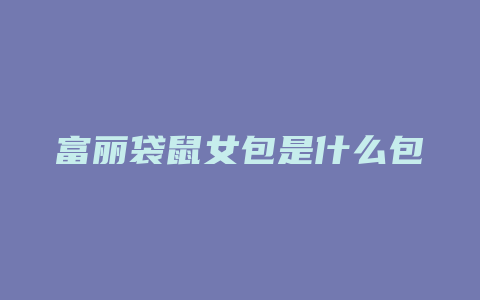富丽袋鼠女包是什么包