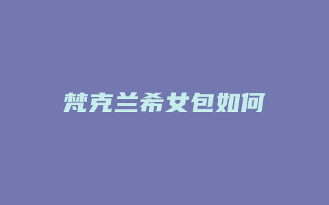 梵克兰希女包如何