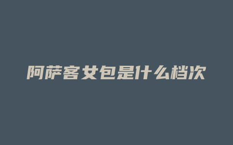 阿萨客女包是什么档次