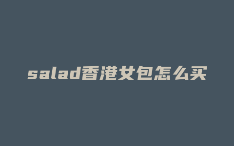 salad香港女包怎么买