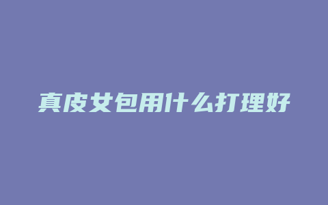 真皮女包用什么打理好