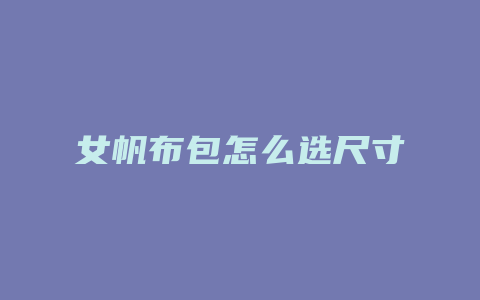 女帆布包怎么选尺寸