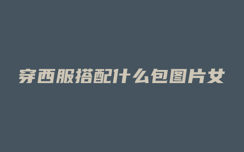 穿西服搭配什么包图片女