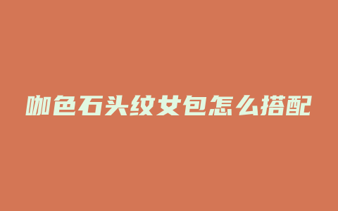 咖色石头纹女包怎么搭配