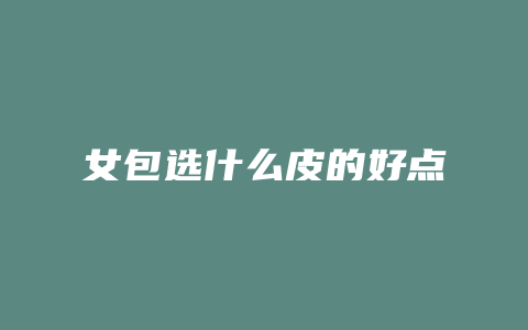 女包选什么皮的好点