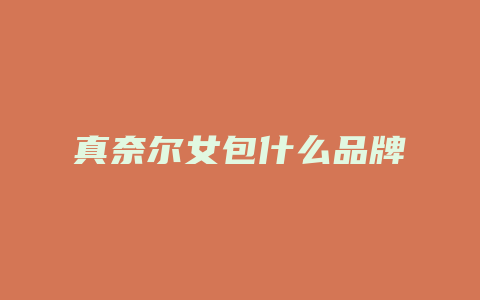 真奈尔女包什么品牌