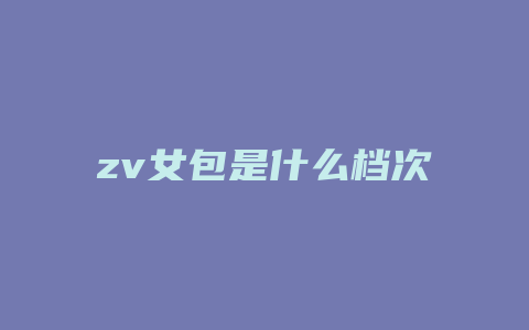 zv女包是什么档次