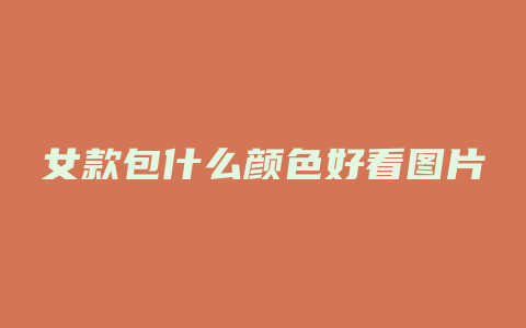 女款包什么颜色好看图片