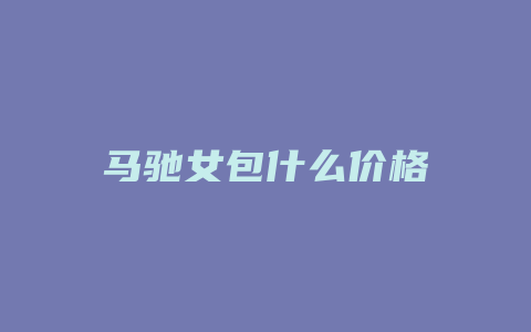 马驰女包什么价格