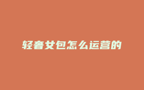 轻奢女包怎么运营的