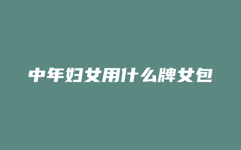中年妇女用什么牌女包