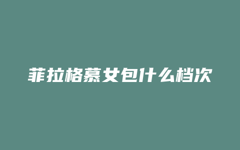菲拉格慕女包什么档次