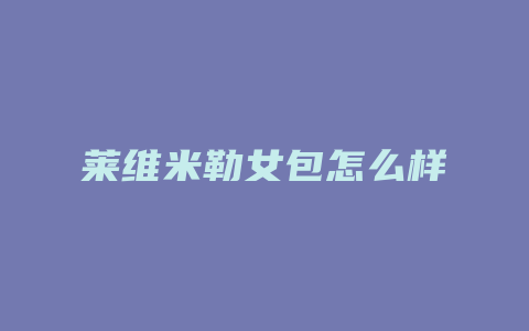 莱维米勒女包怎么样