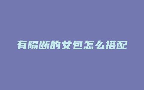 有隔断的女包怎么搭配