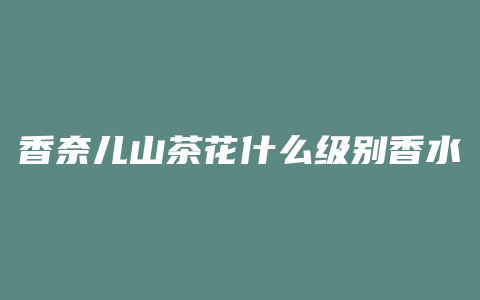 香奈儿山茶花什么级别香水