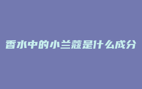 香水中的小兰蔻是什么成分