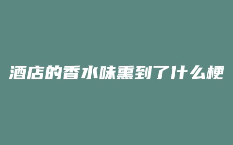 酒店的香水味熏到了什么梗